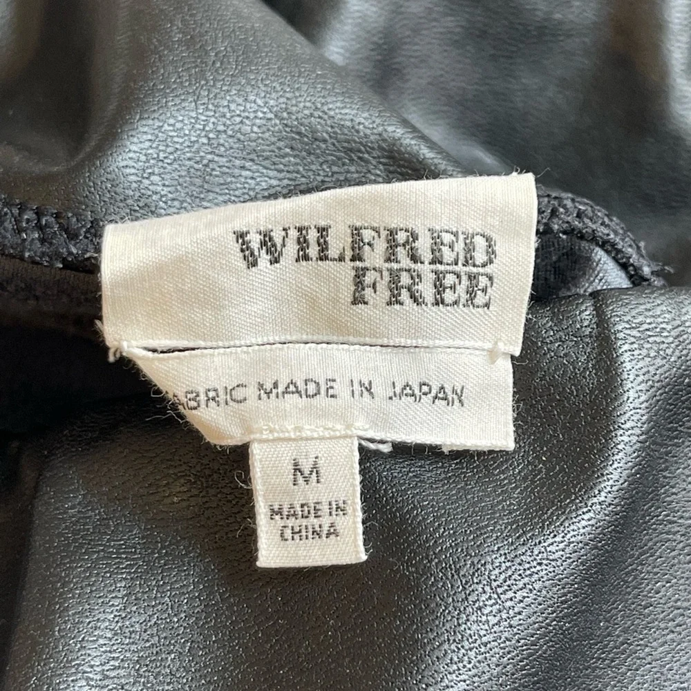Wilfred Free high waist black faux leather leggings